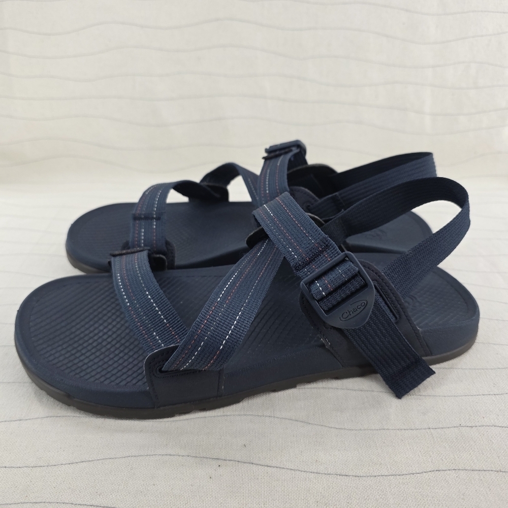 Chaco Mens Lowdown Navy Blue Outdoor Hiking Sandals Shoes JCH107273 Size 11 - Picture 2 of 10